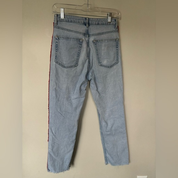 TopShop Rainbow High Rise Jeans - (altered) - Waist 28 Inseam 23. - Picture 2 of 9